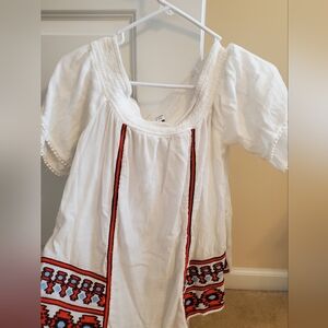 Crown and Ivy white shirt with Aztec print. Size medium